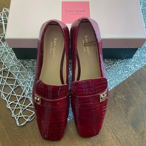 Kate Spade patent loafers